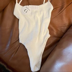 HUNZA G one piece, NWT, white